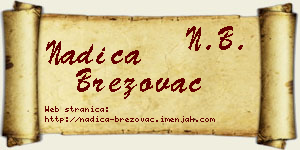 Nadica Brezovac vizit kartica